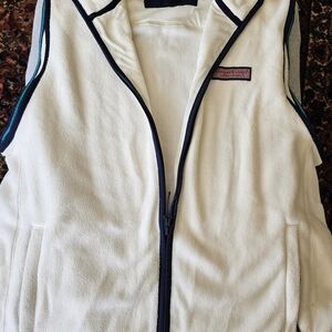 Vineyard Vines Navy and White Fleece Vest